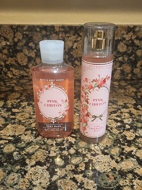 Bath & Body Works Pink Chiffon Fragrance Bundle